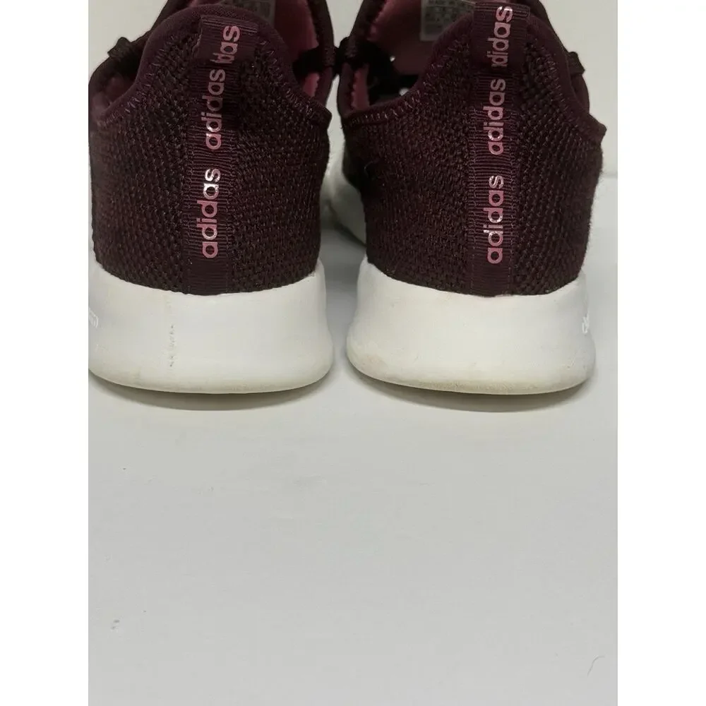 Adidas Cloudfoam Pure Womens 8.5 Burgundy Maroon Running Shoes Sneakers B43675